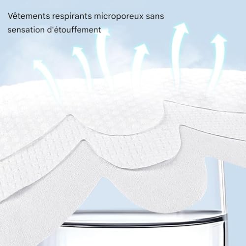 Protector de sudor para senos lavable, pack de 10 almohadillas absorbentes para deporte 7