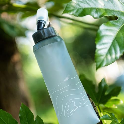 Botella de agua plegable reutilizable y flexible para running ligero 8