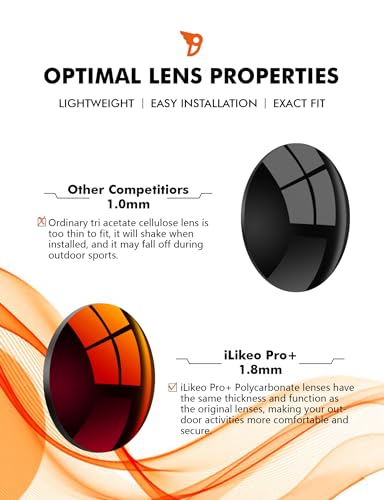 Image of PRO+ Polycarbonate Replacement Lenses for Ray-Ban New Wayfarer RB2132 52 /55 /58mm Sunglasses
