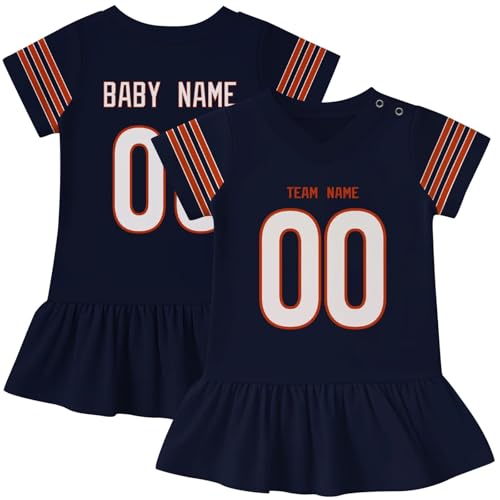 Image of KREDE Baby Clothes Unisex Bodysuit Jersey Style Custom Name Number for Baby Boys