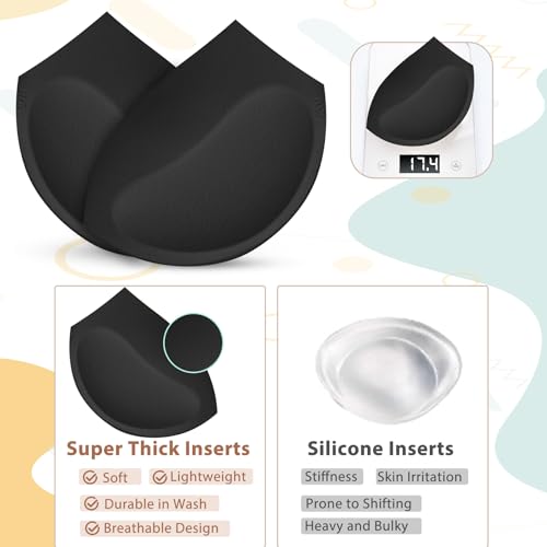 Image of Nimiah Super Thick Bra Pad - Add 1-2 Cups Push up Breast Enhancer Inserts Sew in Boob Cup for Dress Swimsuit Sport