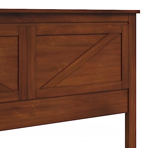 Glenwillow Home Farmhouse Style Wood Panel Headboard In Cherry - Queen Size #TOP5