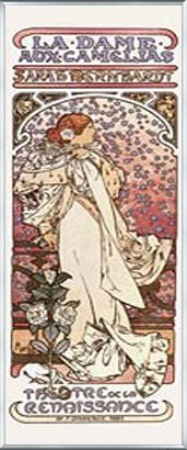 椿姫/アルフォンス ミュシャ/ポスター Amazon.co.jp: ポスター アルフォンス ミュシャ 椿姫 額装品 アルミ製