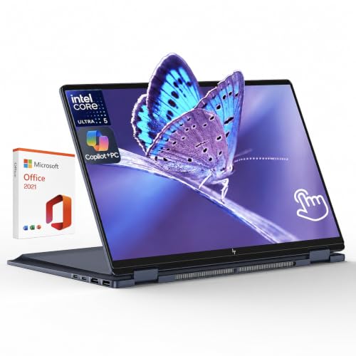 Image of HP OmniBook X Flip 14 2-in-1 Touchscreen Laptop, Intel Core Ultra 5 226V
