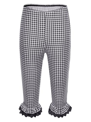 YiZYiF Y2k Women Capri Pants Knee Length Plaid Cropped Leggings Low Elastic Waist Bottoms Going Out Trousers3