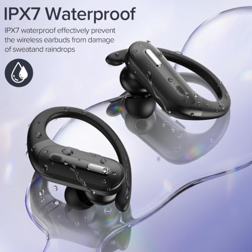 Active Noise Cancelling Ear Buds Wireless Earbuds 90 Hrs Playtime Bluetooth Headphones with Power Display Case Hi-Fi Stereo Bass Over-Ear Earphones with Waterproof ANC/Transparency for Gym/Sports - image 7