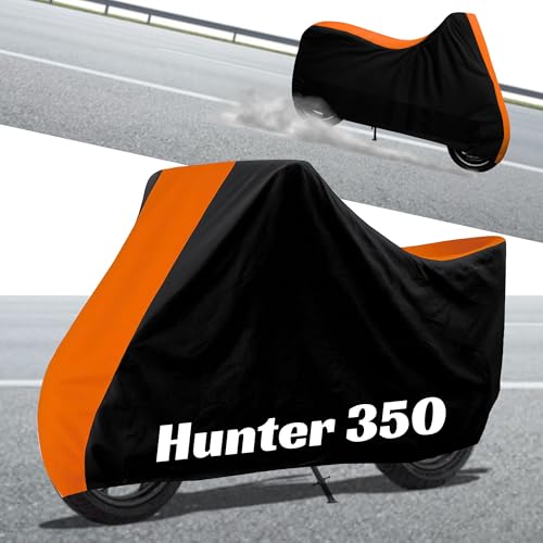Image of Stylish Water Resistant Bike Body Cover Compatible with Hunter 350 & All Models | UV Protection, Dustproof, Heat Resistant, Two Wheeler | New All Weather Protection, Dust & Rain