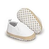 Meckior Infant Baby Girls Boys Canvas Shoes Soft Sole Toddler Slip On Newborn Crib Moccasins Casual Sneaker Austin Boy's Flat Lazy Loafers First Walkers Skate Shoe