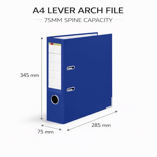 Classeurs de documents A4 bleus indispensables pour le bureau et l'école - 2