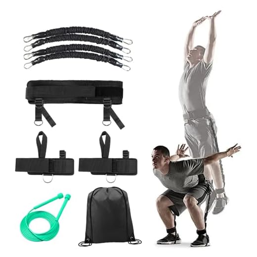 Vertical Jump Trainer Equipment, Upgraded Leg Strength Resistance Bands Set, Speed and Agility Resistance Bands Trainer , Horizontal Leaping Fitness for Triple Jump Basketball Football Volleyball