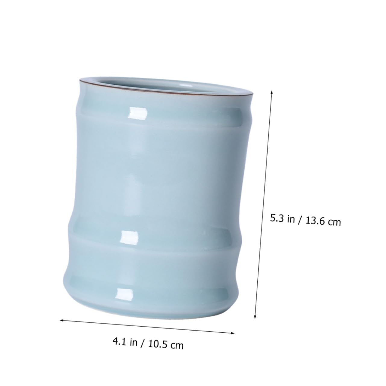 MAGICLULU Porta Penna Cilindrico in Ceramica, Elegante, Grande Capienza | Decorazione da Tavolo, Porta Penne per Scrivania Ufficio, Decorazioni Scuola