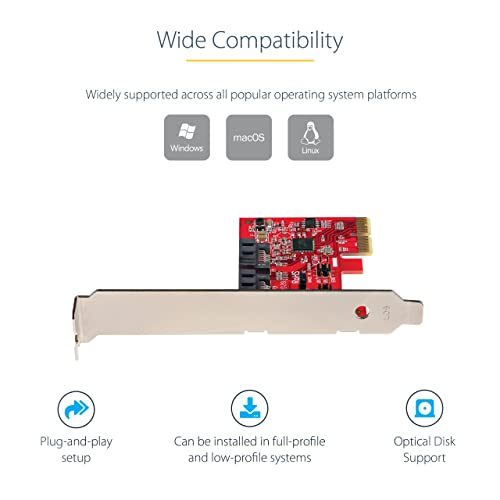 Image of StarTech 2-Port SATA III 6Gbps PCIe RAID Card, TAA (2P6GR-PCIE-SATA-CARD)