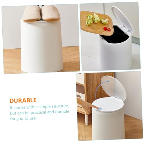 Caneca de basura rectangular de plástico con tapa, 1 ml miniatura 5