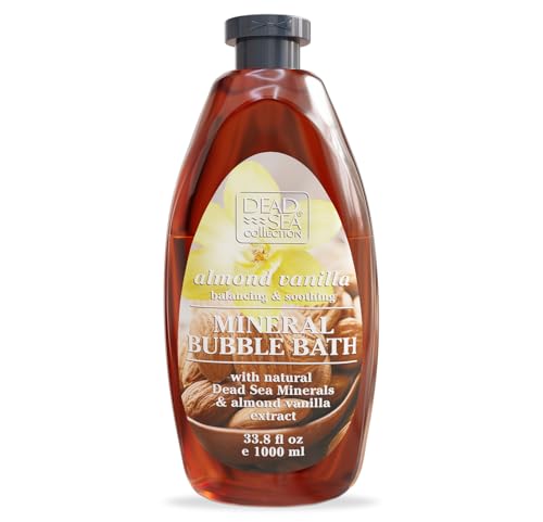 Dead Sea Collection Bain Moussant Amande Vanille pour Femme et Homme – Huile d’Amande et Extrait de Vanille avec Minéraux de la Mer Morte – Hydratation...