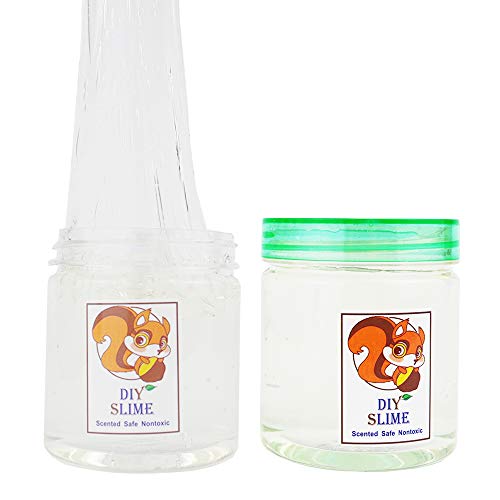 ICHICHI 2 Pack Slime Kit with Classic Clear Crystal Slime, DIY Scented Slime Supplies for Girls and Boys, Non-Sticky,Stress Relief Toy for Kids