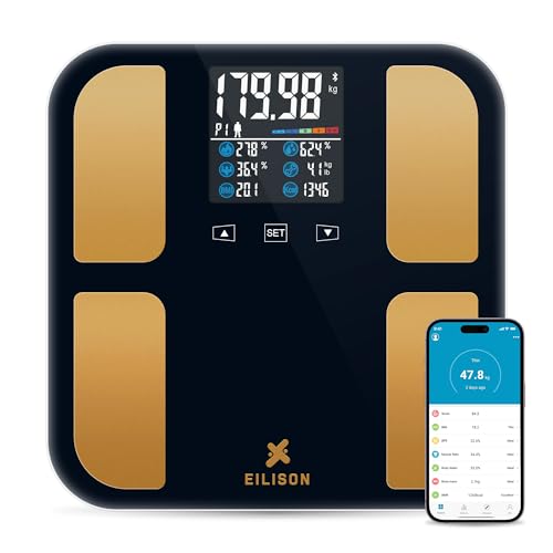 EILISON Smart Bathroom Scale with 4 Electrodes & BIA Technology