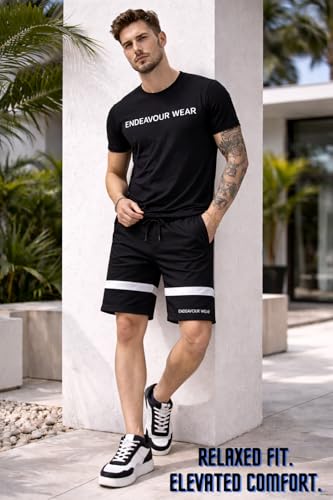 ENDEAVOUR WEAR Lounge Shorts for Men Black - Image 6