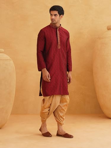 Sojanya (Since 1958 Men'S Silk Dhoti Kurta Set3