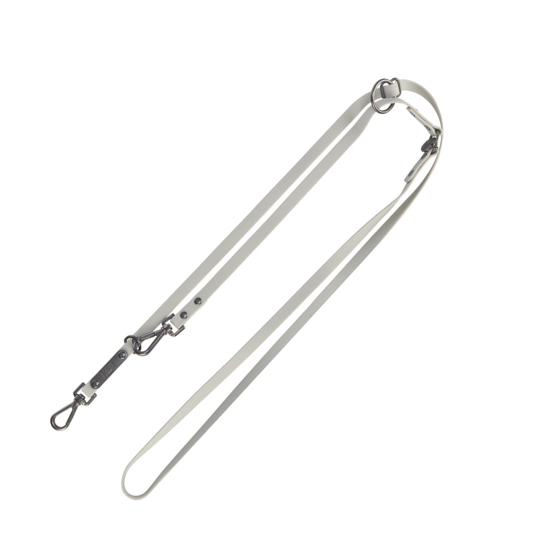 TRIXIE extension leash CityStyle S–M, 78.74 inches / 0.51 inches in light grey PVC leash for dogs, 3-way adjustable – non-slip, water-repellent, and wipeable, 1971216