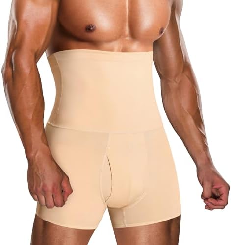 TAILONG Men Tummy Control Shorts High Waist Slimming Underwear Body Shaper Seamless Belly Girdle Boxer Briefs
