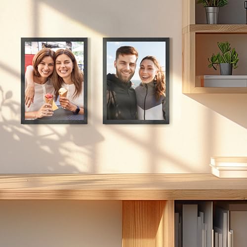Image of upsimples 9x12 Picture Frame, Wall Gallery Photo Frames with Engineered Wood, Black 1 Pack