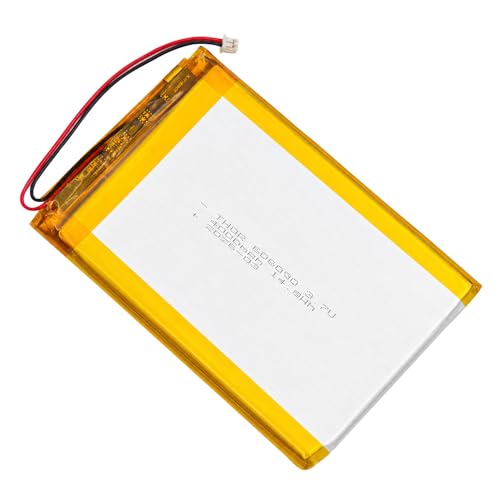 THORPOWER 2 Pack 3.7V 4000mAh 606090 Rechargeable Lipo Battery with Micro JST 1.25 Connector, Lithium Polymer Battery Pack for Bluetooth Speaker, GPS, Smart Watch and Wireless Device