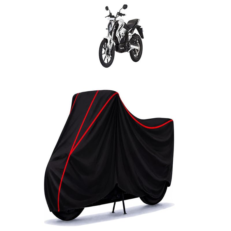 Image of Revolt RV 300 Water Resistant Bike Cover for All Motorcycles & Rain | Heavy Duty Taffeta Fabric | UV Protection, Dustproof, Scratchproof | All Weather Two Wheeler Cover with Elastic Bottom
