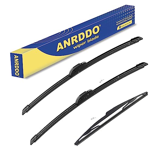 Image of 3 Wipers Factory Replacement For 2007-2014 Ford Edge,2007-2015 Lincoln MKX Original Equipment Windshield Wiper Blades Set 26 inch+20 inch+14 inch (Set of 3) U /J HOOK