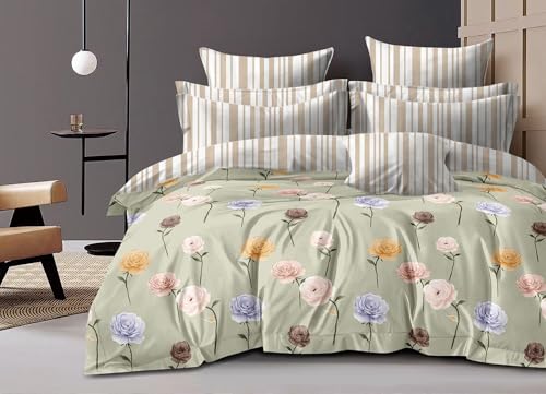 Image of Premium Cotton Dohar for Single Bed | Reversible 3 Layer Lightweight 150 GSM AC Blanket Comforter | Soft Breathable Bedding for Summer & Winter (60x90 Inches)