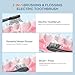 UltrTxenova Electric Toothbrush with Water Flosser 2-in-1 Water Flosser Combo with 6 Modes Compact Size Sonic Toothbrush with Case Timer 2 Brush Heads Portable for Travel and Home Black