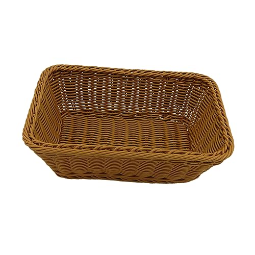 VILLFUL Vegetables Basket Washable Basket Bread Basket Wicker Storage Basket Seagrass Toy Bins Wicker Cube Storage Baskets Woven Basket Braided Storage Basket Rattan Storage Basket Brown