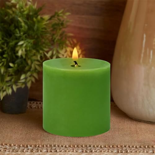 Image of Pure Source India Scented Pillar Candle (3X3 INCH) Decorative Candle for Living Room, Diwali Decor, Gifting, Spa & Meditation (Lemongrass)