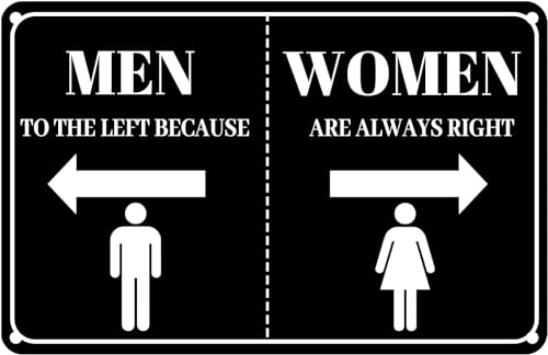 Men To The Left Because Women Are Always Right ���^�� �u���L�Ŕ� �m�x���e�B �y���� �z�[�� �o�X���[�� �e���X �o�[ �|�X�^�[ ���� �u���L�Ŕ� �j���̓��A 8x12�C���`