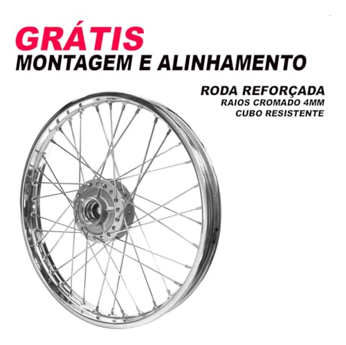 Roda Dianteira Titan 150 160 Fan 150 160 Freio a Disco Montada e Alinhada com Raio 4mm