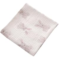Couverture Emmaillotage Bébé 100x100 Cm Mousseline Coton – Ultra Doux Respirant – Arc-en-ciel, Lapin, Ours – Cadeau Naissance Idéal