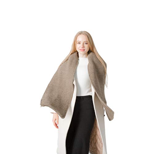 Blanket Scarf Oversized Cozy Warm For Winter Thick Knit Cashmerefeeling Fashion Long Shawl,Purple,180X30Cm #TOP4