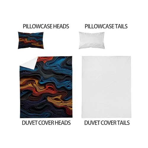 Parure de lit microfibre avec fermeture éclair pratique 135x200