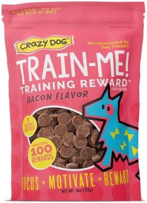 Crazy Dog Train-Me Training Rewards For Dogs, Bacon, 4 Ounce