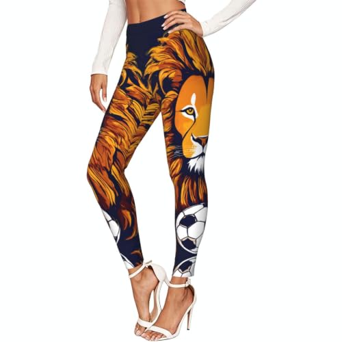Leggings de compresión premium con estampado de león y tacto ultra suave