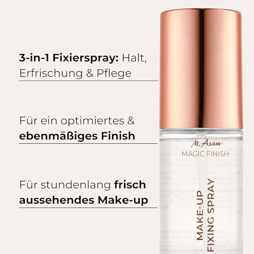 M. Asam MAGIC FINISH Make-up Fixing Spray (50ml) – Als Make-up Fixierung & als Erfrischung zwischendurch, Feuchtigkeitsbooster pflegen die Haut, mit Vitamin B3 für ein verfeinertes Hautbild
