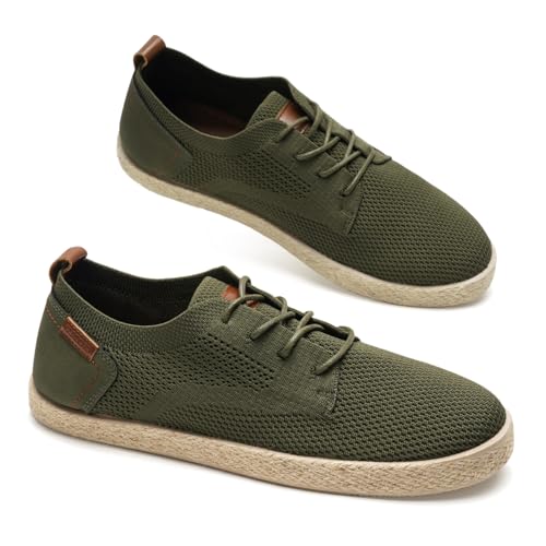 GLAMORA Alpargatas Hombre Zapatillas Zapatos Plano Transpirable Tejido Cordones Ligero Flexible Suela Goma Antideslizante Mocasín Urbano Confort Calzado gn-45 GLAMORA Alpargatas Hombre Zapatillas Zapatos Plano Transpirable Tejido Cordones Ligero Flexible Suela Goma Antideslizante Mocasín Urbano Confort Calzado gn-45