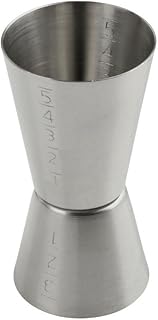 FM Professional 21423 Doseur cocktail 3 cl et 5 cl, doseur alcool inox, verre doseur cocktail, accessoire bar, doseur cuisine, verre doseur à cocktail, doseur bar, Acier inoxydable, 9 x 4,5 cm