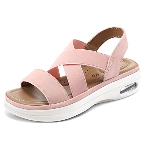 mysoft Women's Comfortable Walking Sandals Air Cushion Platform Shoes