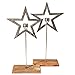 Produktbild GILDE Kerzenhalter Stern - Kerzenleuchter aus Aluminium - Höhe 61 cm