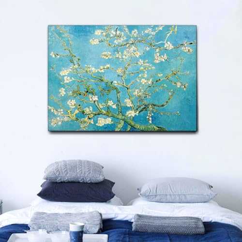 Tableaux modernes impression sur toile Vincent Van Gogh Fleurs d'amandier Giallobus