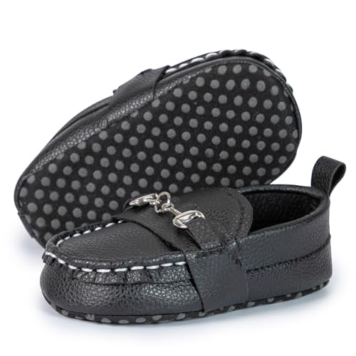 Image of Neska Moda 6 to 12 Months Baby Boys & Girls Synthetic Leather Loafer Shoes,Infant Non Slip Booties-BT4585