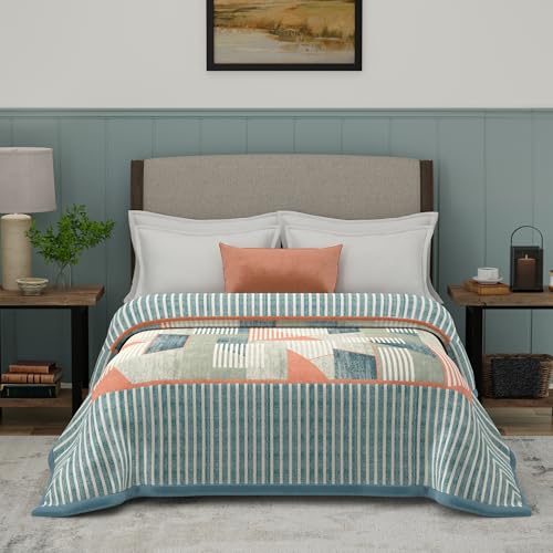 Image of MYTRIDENT Blanket for Winter Double Size, Classic Snug Stories Collection, 5 Kg Blanket Double - Cooper