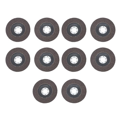 Thomletha 10 Pack 80 Grit Flap Discs 4.5 Inch x 7/8 Inch Arbor Premium Aluminum Oxide Grinding Wheels for Metal, Steel, and Welds