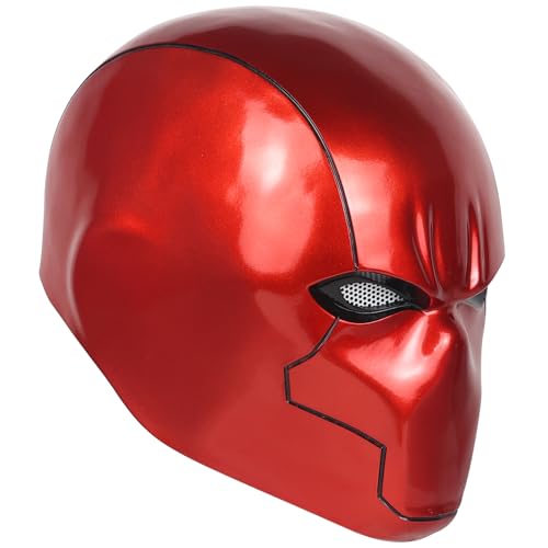 Tiangong Red Hood Helmet Metallic Effect Red Hood Mask Deluxe Cosplay Prop for Fans Collector's Edition (A)