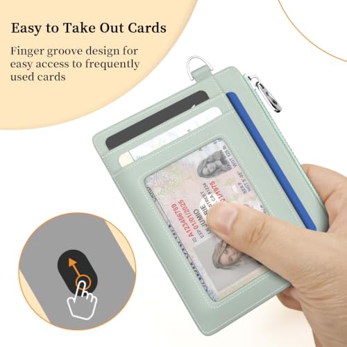 Image of Hancynir Mountain Sunset Slim Wallet Women Credit Card Holder, RFID Small